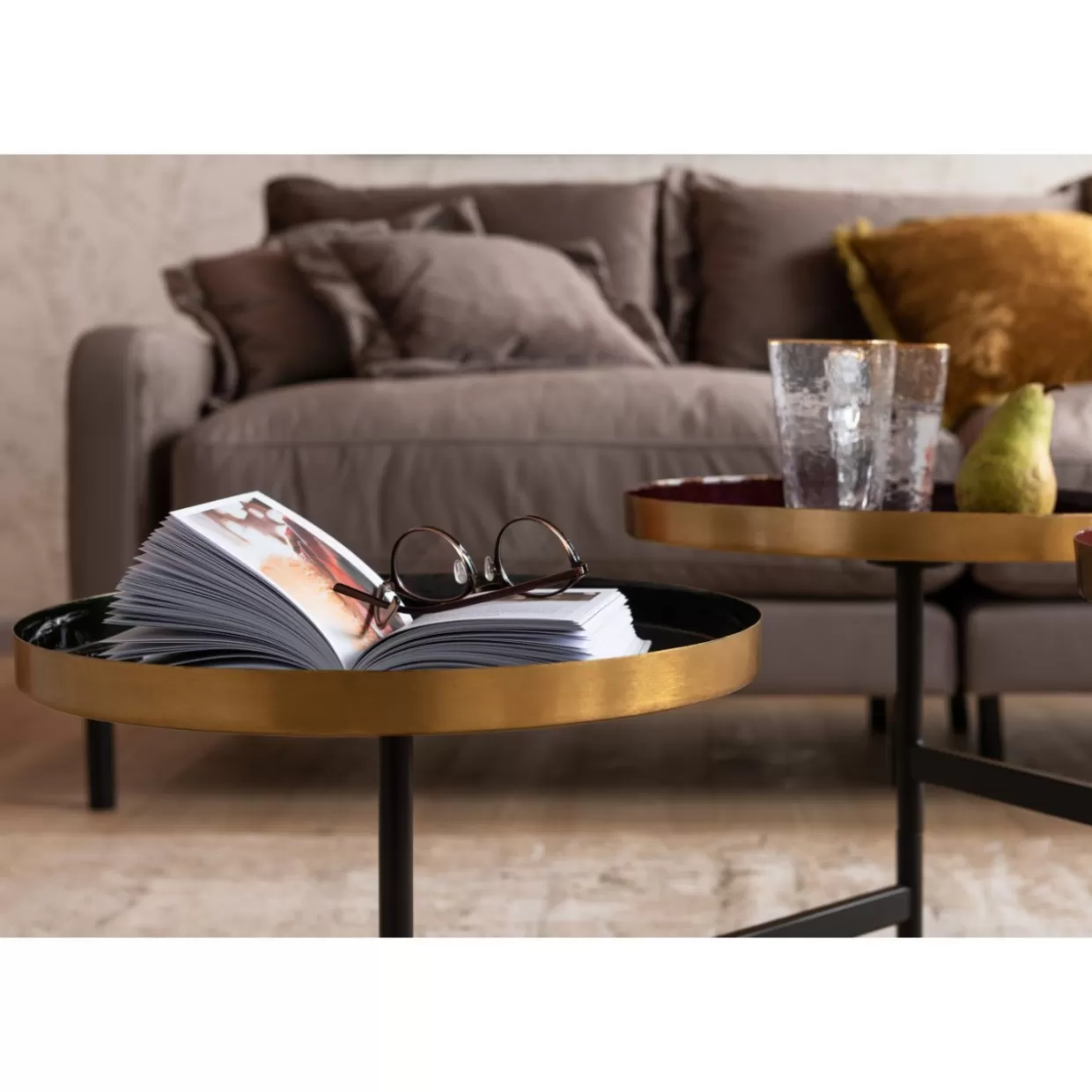 KARE Design Divano Lullaby 3 Posti - Confortevole e Modulabile con Rivestimento Grigio Topo, Ideale per Salotto Moderno