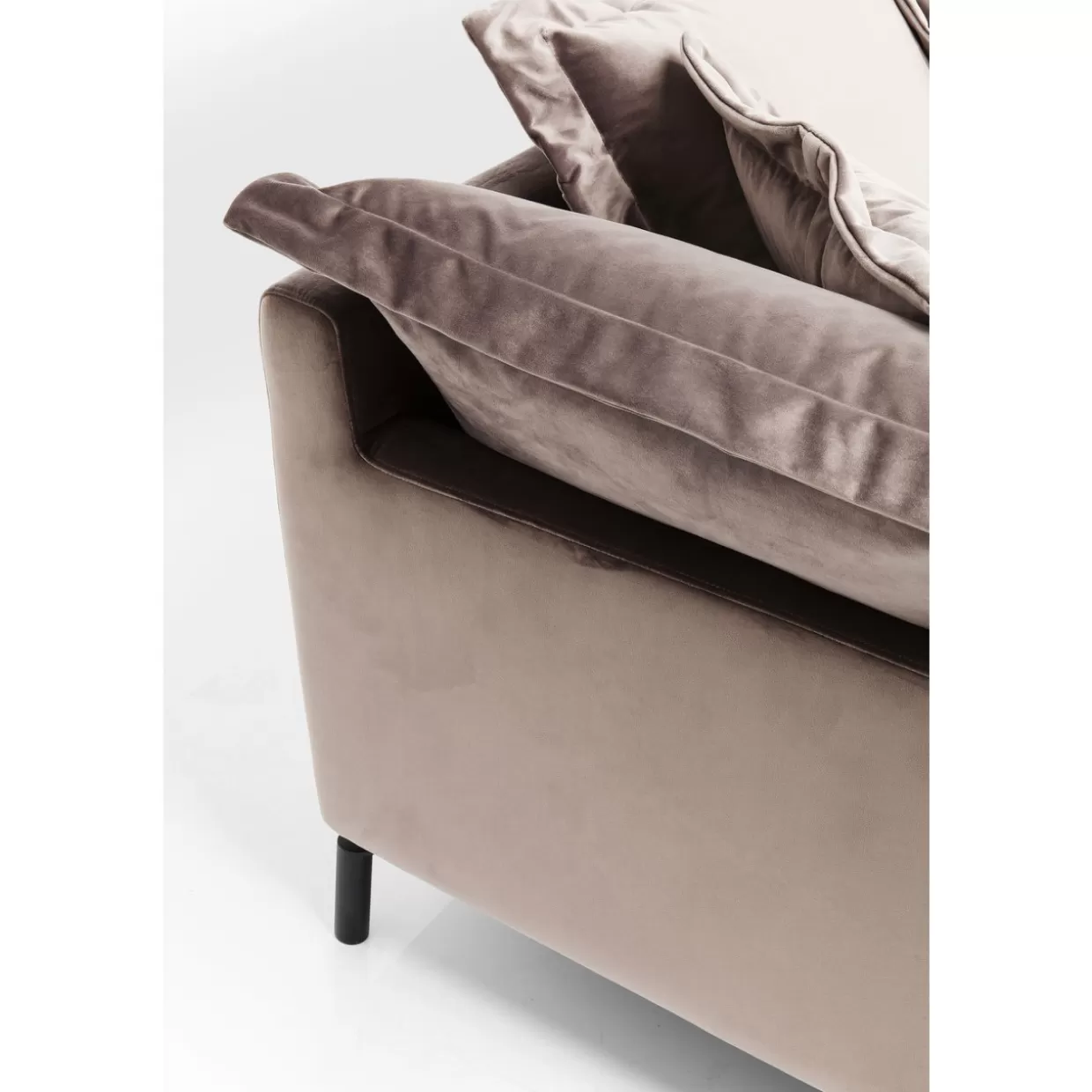 KARE Design Divano Lullaby 3 Posti - Confortevole e Modulabile con Rivestimento Grigio Topo, Ideale per Salotto Moderno