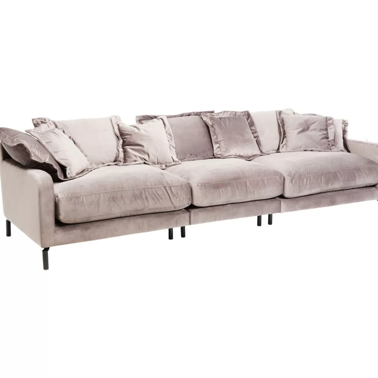 KARE Design Divano Lullaby 3 Posti - Confortevole e Modulabile con Rivestimento Grigio Topo, Ideale per Salotto Moderno