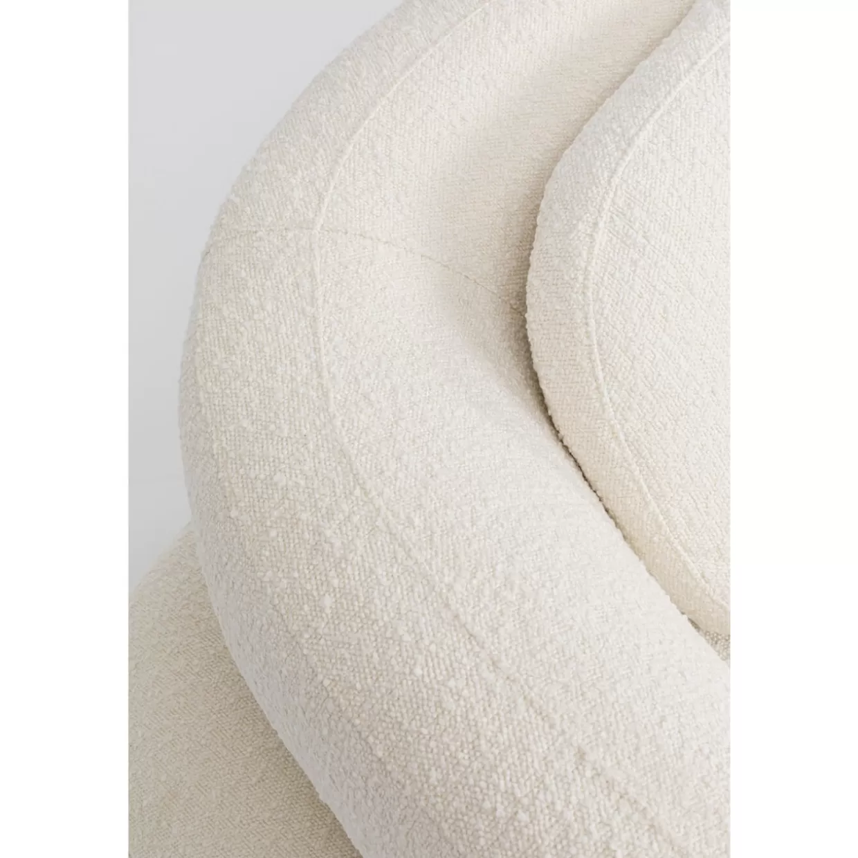 Divano Moderno Peppo a 2 posti in stile scandinavo, 182 cm in tessuto bianco latte - KARE Design per soggiorno contemporaneo