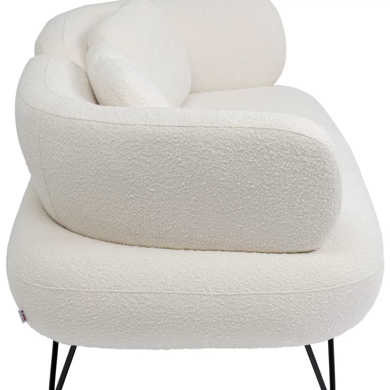 Divano Moderno Peppo a 2 posti in stile scandinavo, 182 cm in tessuto bianco latte - KARE Design per soggiorno contemporaneo