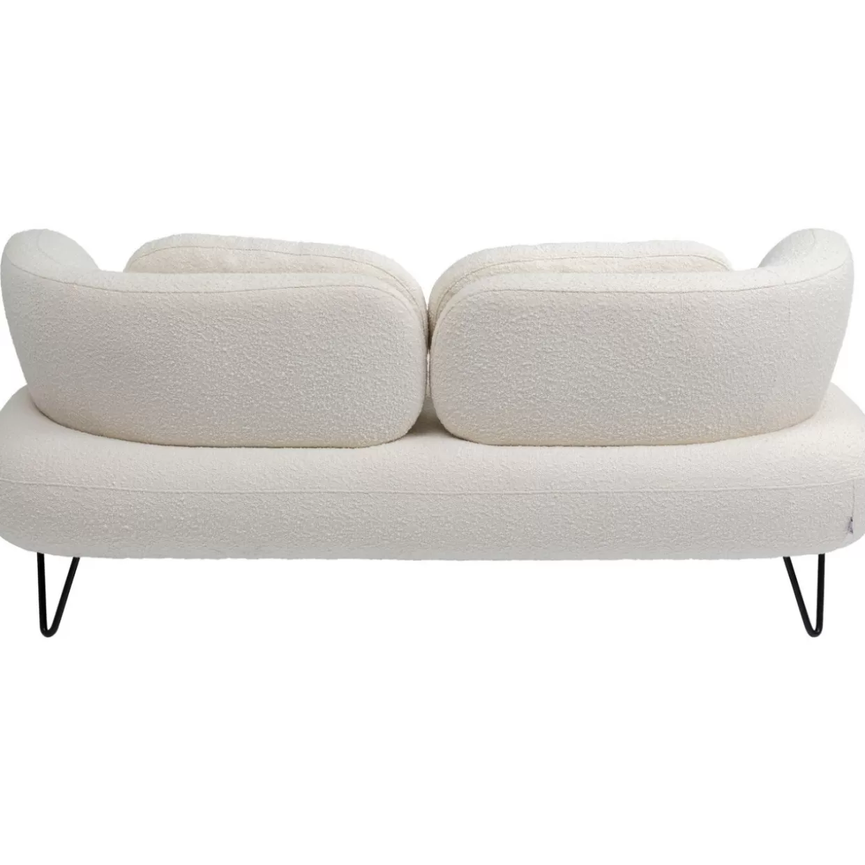 Divano Moderno Peppo a 2 posti in stile scandinavo, 182 cm in tessuto bianco latte - KARE Design per soggiorno contemporaneo