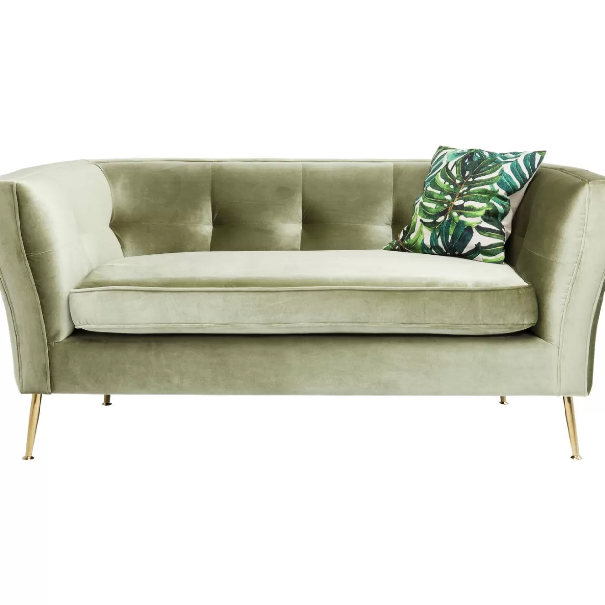 KARE-Design Divano Rimini 2 Posti in Verde Foglia - Sofà Moderno con Rivestimento Premium per Soggiorno Accogliente