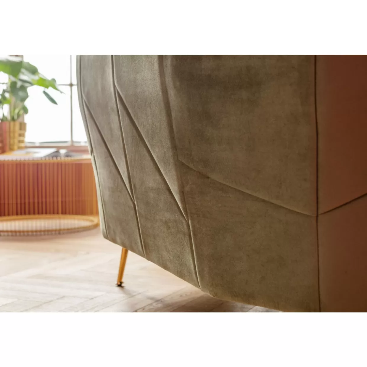 KARE-Design Divano Rimini 2 Posti in Verde Foglia - Sofà Moderno con Rivestimento Premium per Soggiorno Accogliente