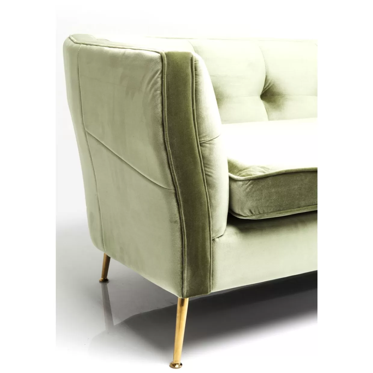 KARE-Design Divano Rimini 2 Posti in Verde Foglia - Sofà Moderno con Rivestimento Premium per Soggiorno Accogliente