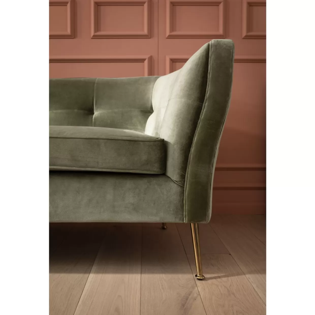 KARE-Design Divano Rimini 2 Posti in Verde Foglia - Sofà Moderno con Rivestimento Premium per Soggiorno Accogliente