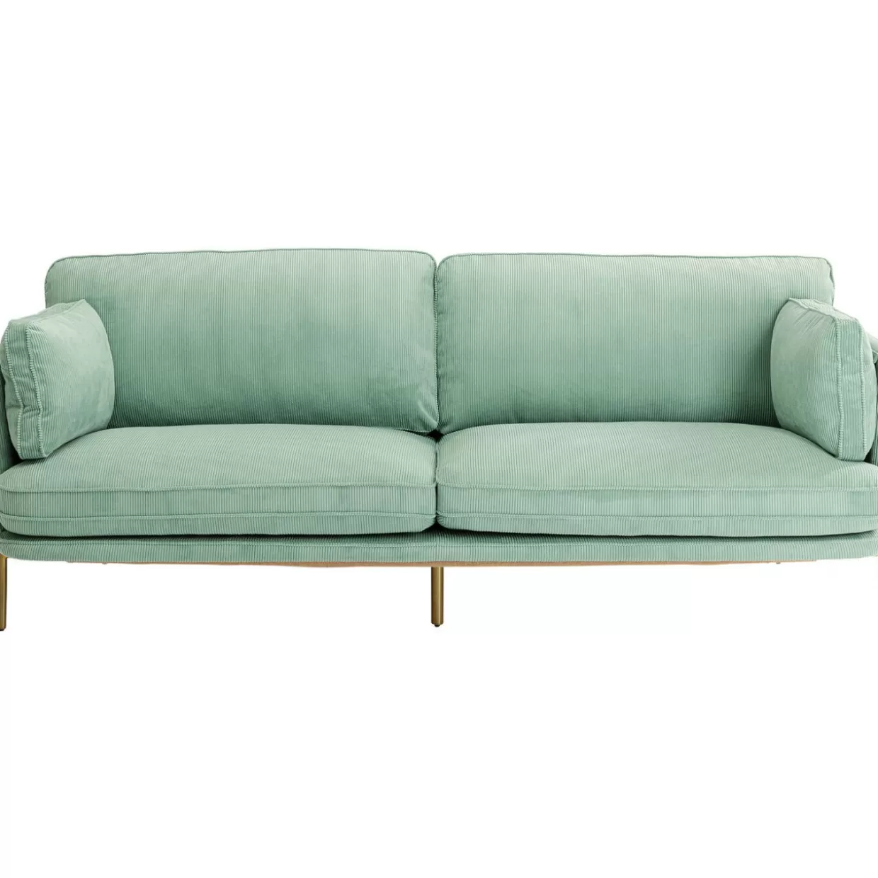 Divano Moderno Shirly a 3 Posti KARE Design - Tessuto Verde Menta, Confortevole per Soggiorno Contemporaneo