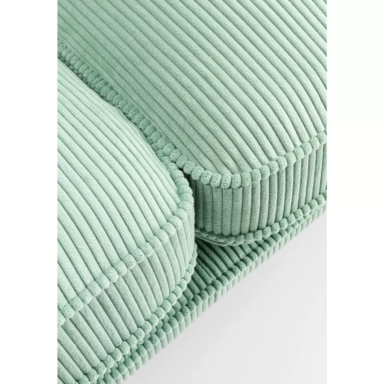 Divano Moderno Shirly a 3 Posti KARE Design - Tessuto Verde Menta, Confortevole per Soggiorno Contemporaneo