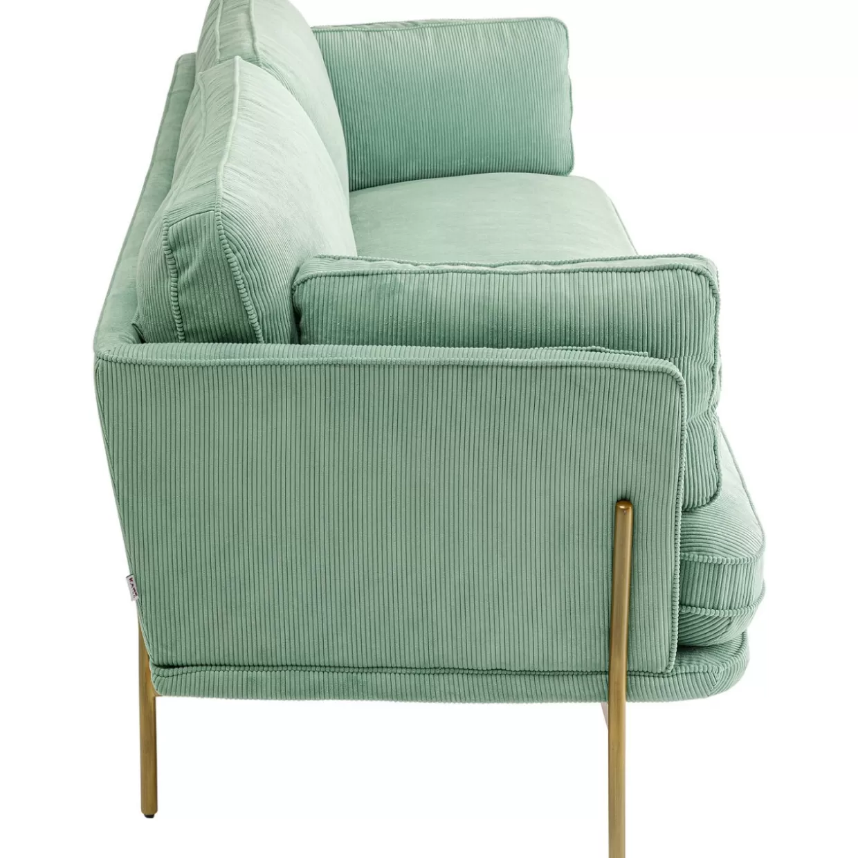 Divano Moderno Shirly a 3 Posti KARE Design - Tessuto Verde Menta, Confortevole per Soggiorno Contemporaneo