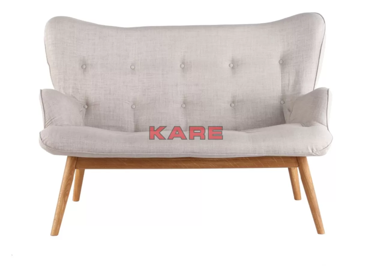 KARE Design Divano Moderno Vicky 2 Posti - Confortevole Design Avvolgente in Ecru