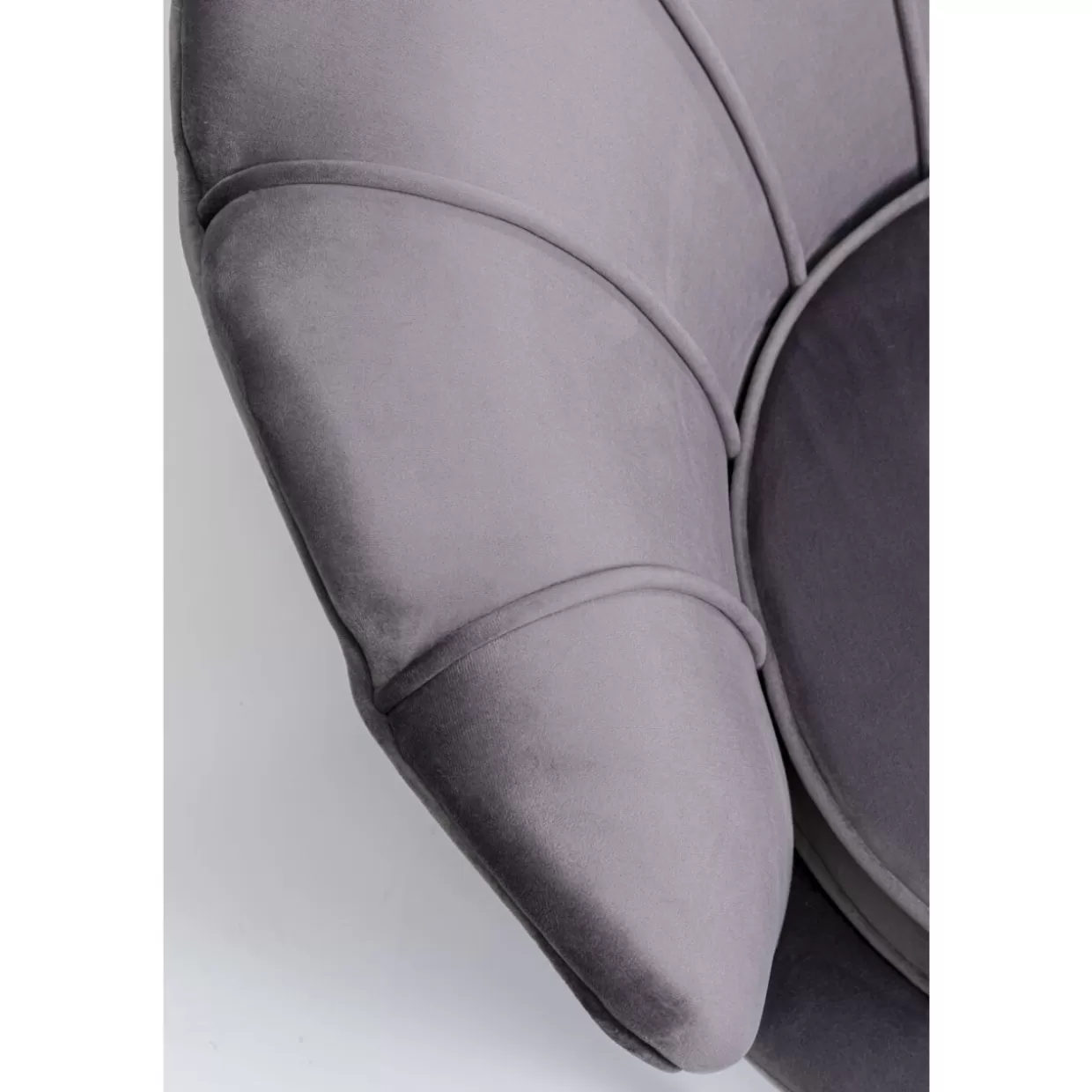 KARE Design Divano Moderno Ninfea - Elegante due posti in tessuto grigio antimacchia, larghezza 132 cm