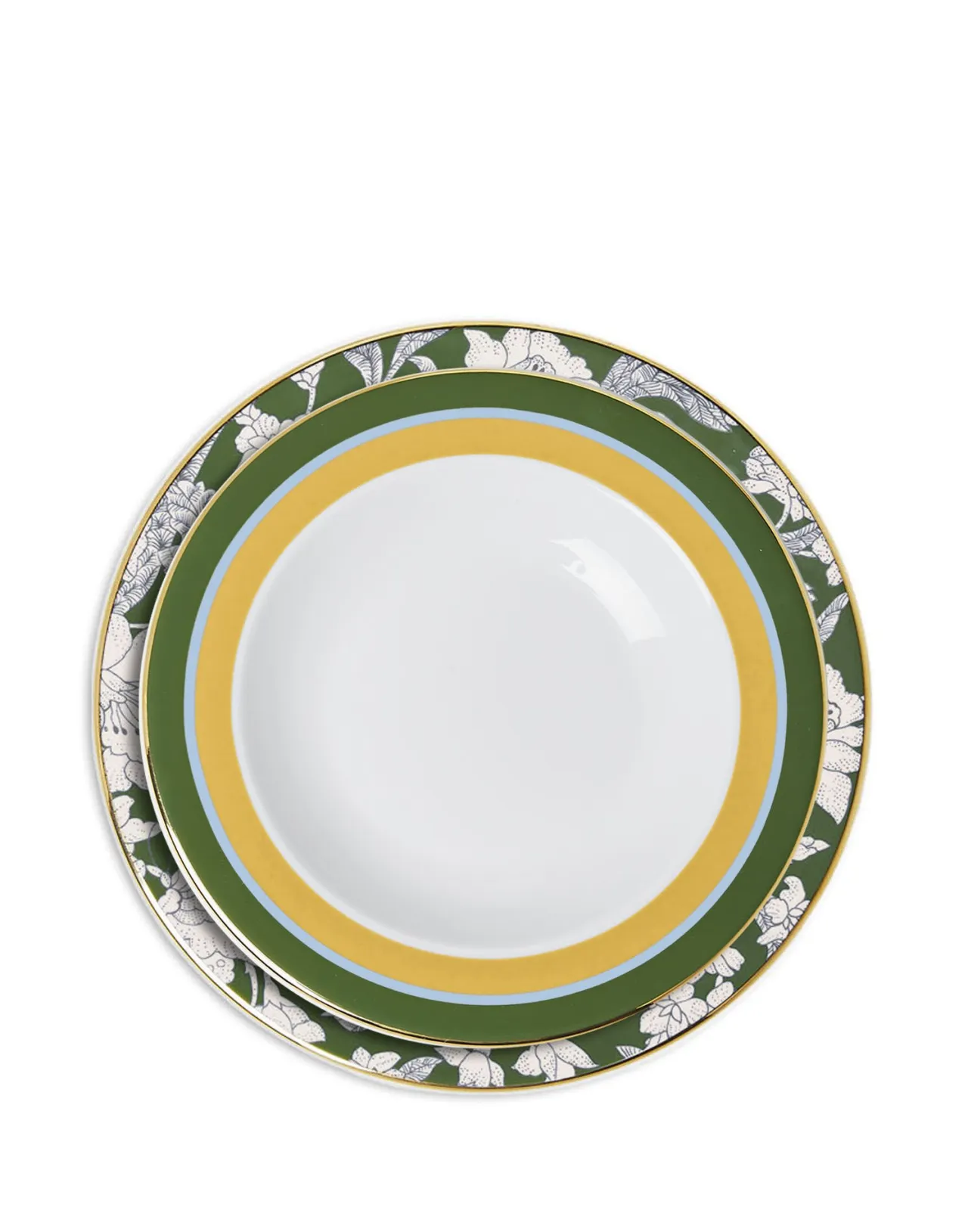 Promozione Lampo La DoubleJ: Set Piatti Fondi e Piani in Porcellana Avorio - Collezione Roman Holiday