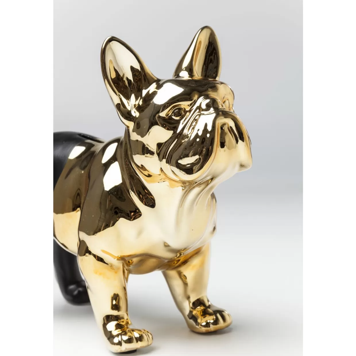 KARE Design - Salvadanaio Originale Bulldog in Oro e Nero | Complementi d'Arredo e Idee Regalo con Design Esclusivo