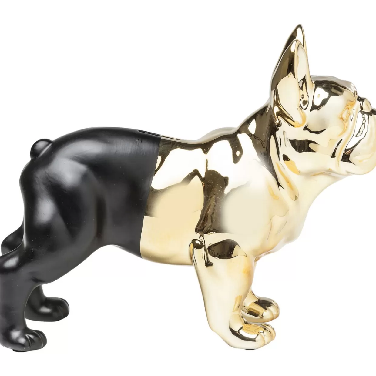 KARE Design - Salvadanaio Originale Bulldog in Oro e Nero | Complementi d'Arredo e Idee Regalo con Design Esclusivo