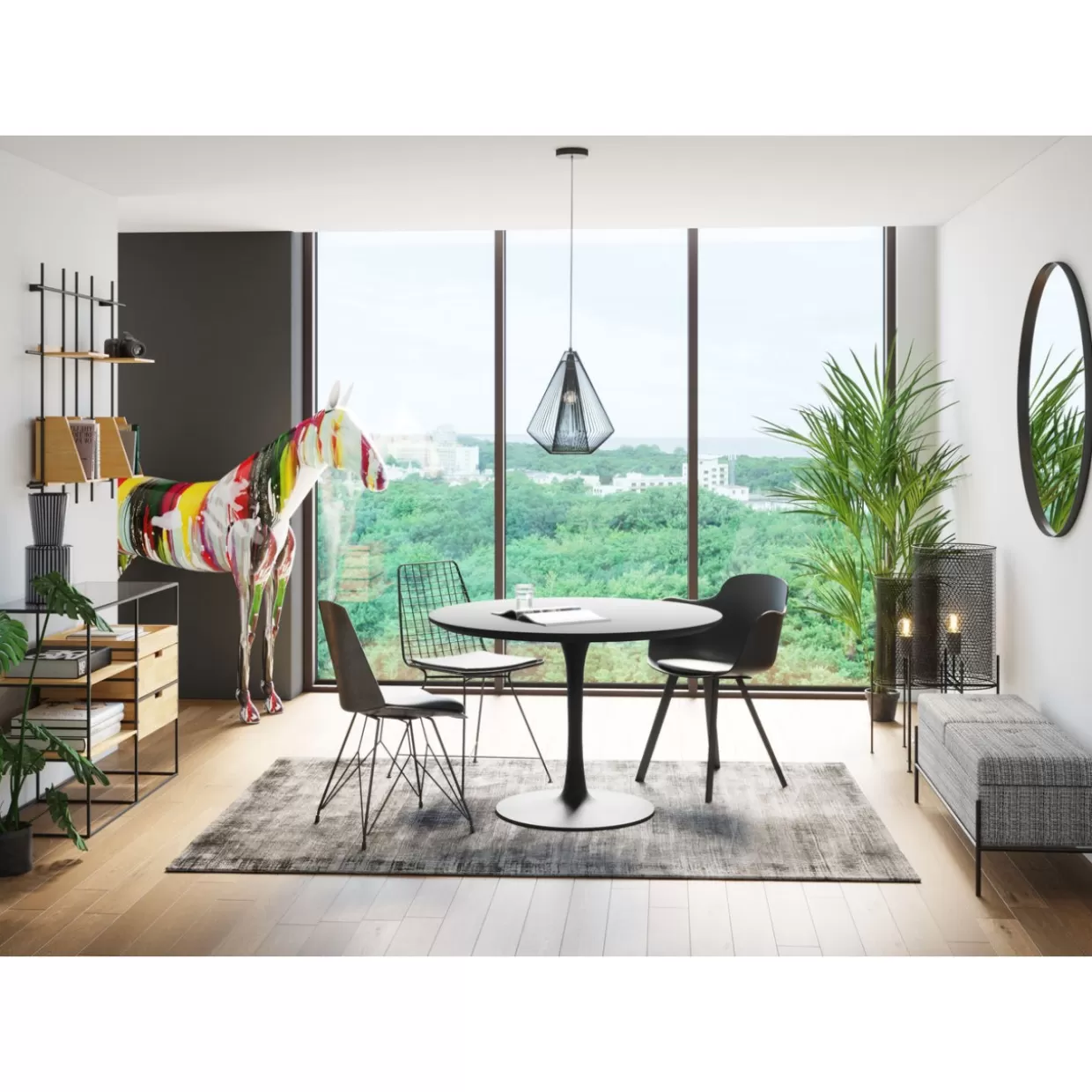 Specchio circolare Bella design contemporaneo - Diametro 100 cm per ambienti raffinati - Collezione esclusiva KARE