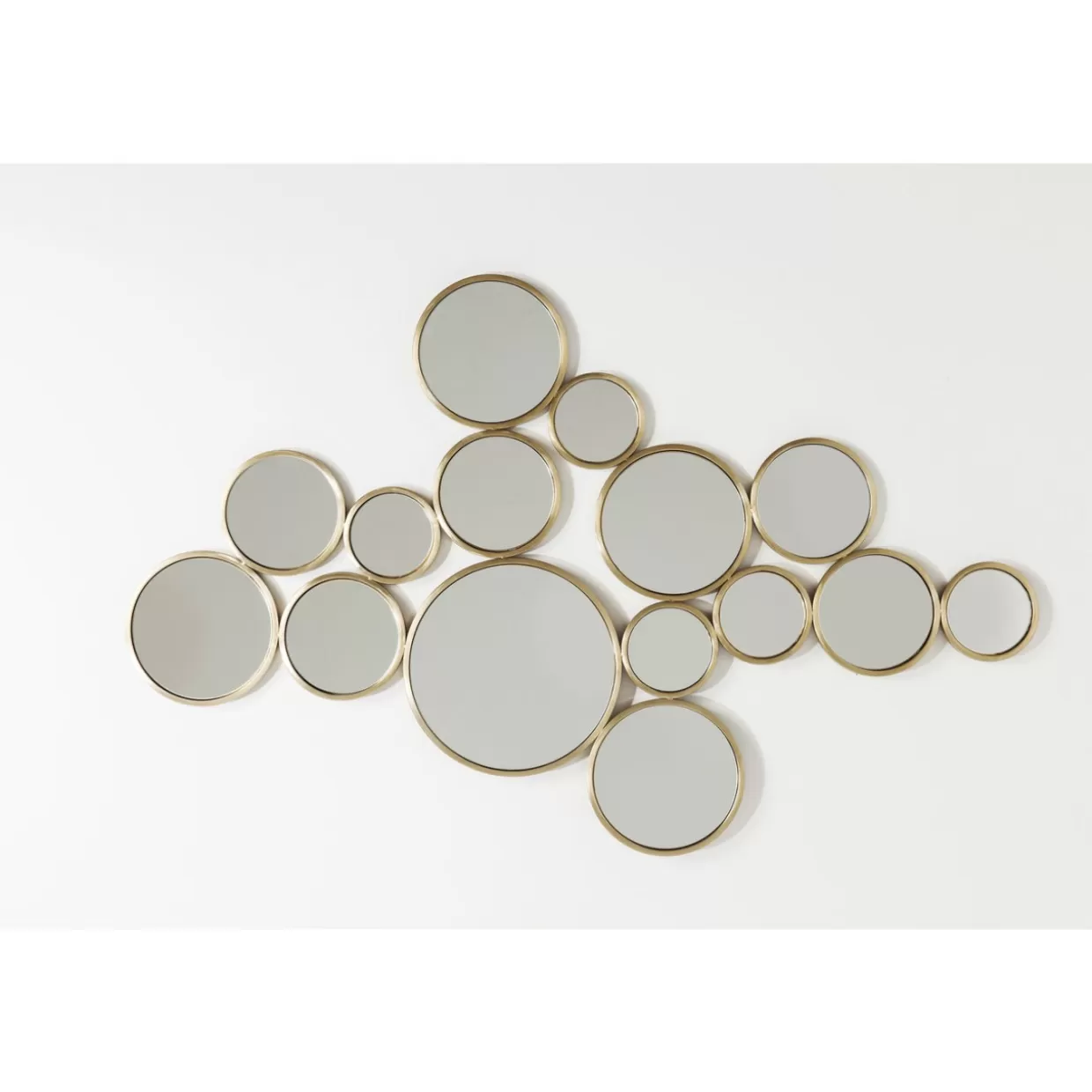 Specchio Decorativo con Effetto Bolle in Ottone Antico KARE Design - 183x93 cm