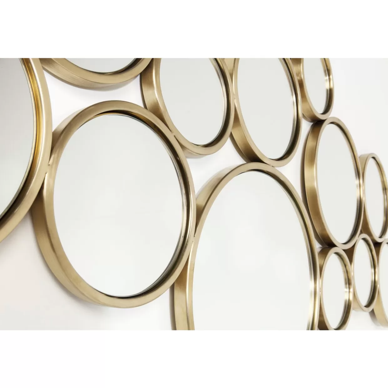 Specchio Decorativo con Effetto Bolle in Ottone Antico KARE Design - 183x93 cm