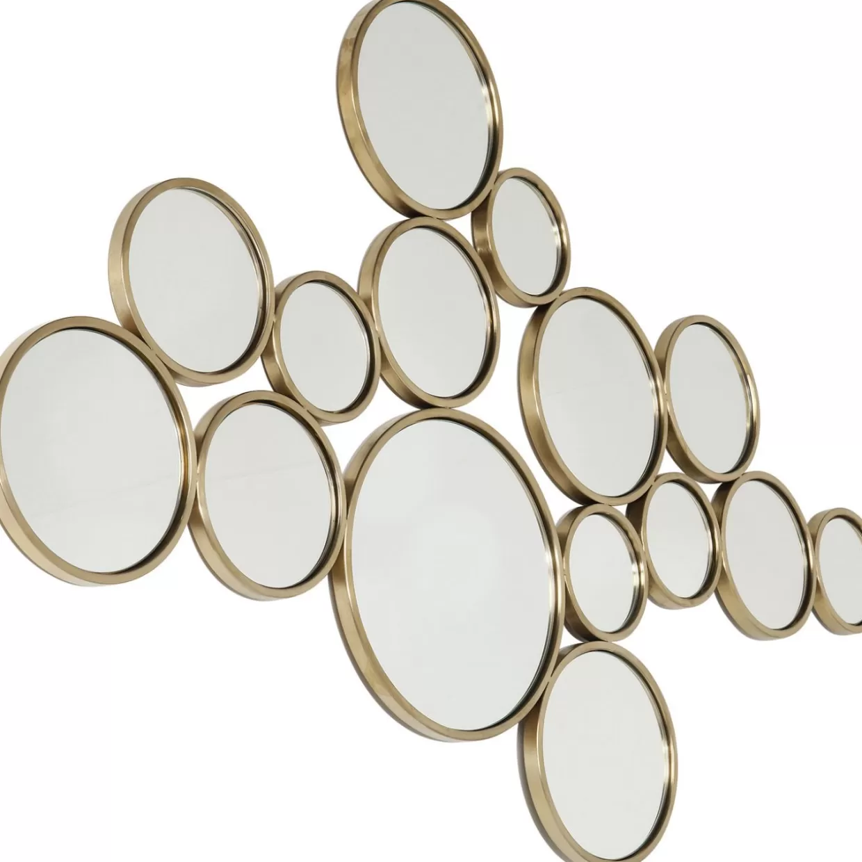 Specchio Decorativo con Effetto Bolle in Ottone Antico KARE Design - 183x93 cm