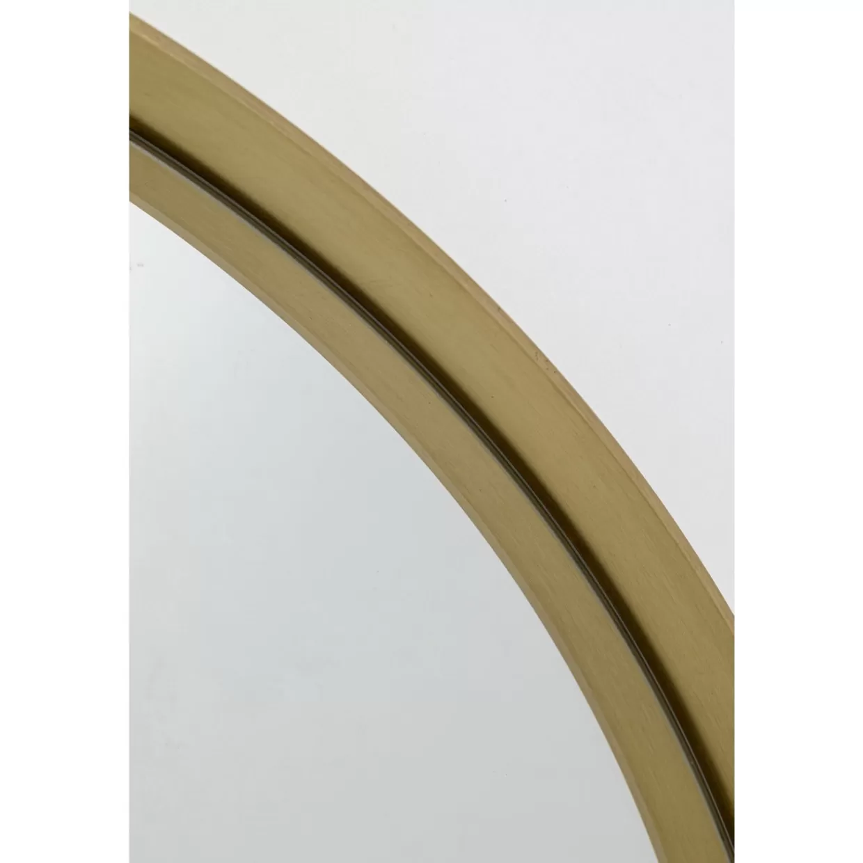 Specchio Design Moderno con Cornice Curva in Ottone - KARE Collection, Diametro 60cm