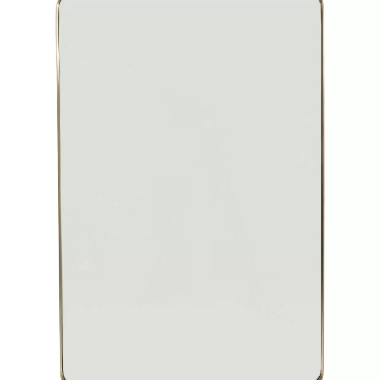 Specchio da Parete Elegante KARE Design con Cornice Curve in Ottone Lucidato, 80x120 cm - Design Moderno e Rifiniture di Lusso