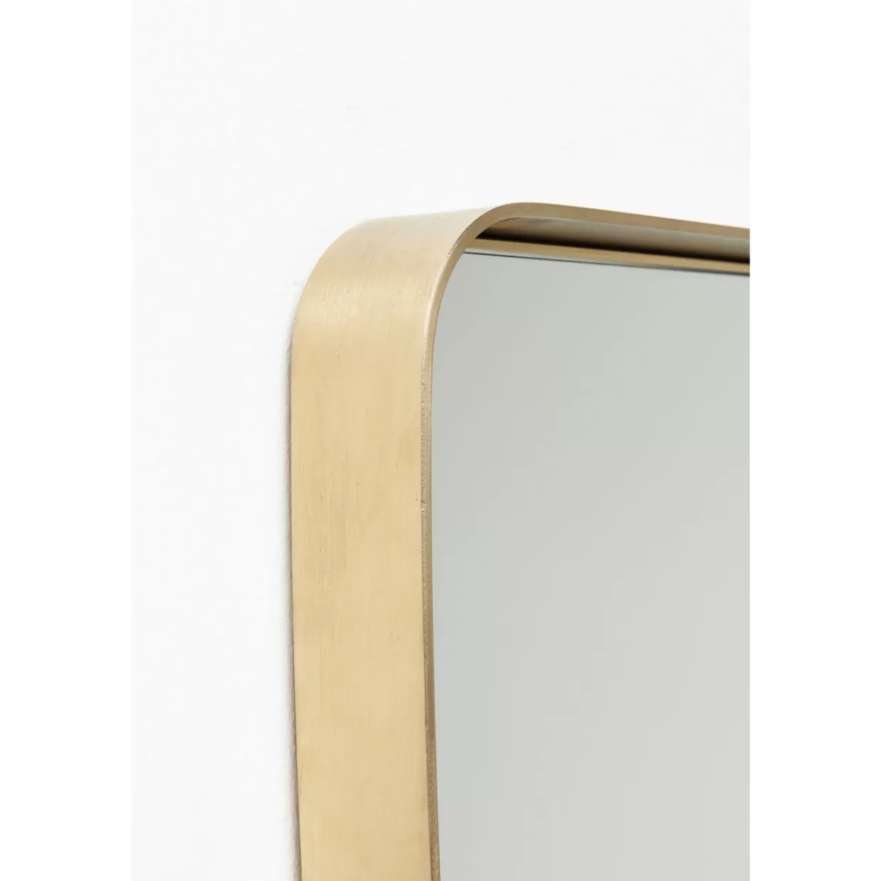 Specchio da Parete Elegante KARE Design con Cornice Curve in Ottone Lucidato, 80x120 cm - Design Moderno e Rifiniture di Lusso