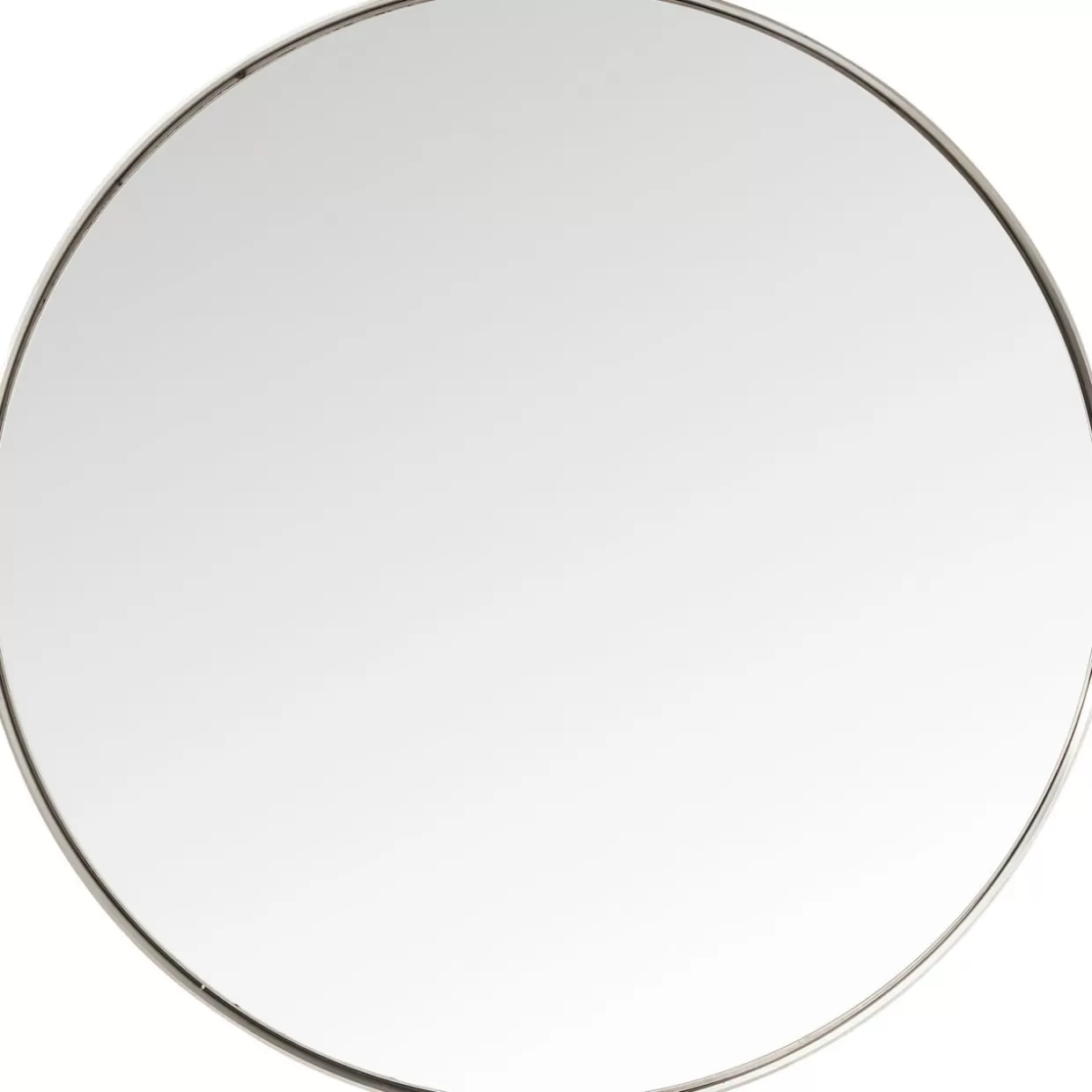 Specchio Decorativo Curva Rotondo in Acciaio Inox KARE Design - Diametro 100cm per Arredamento Moderno