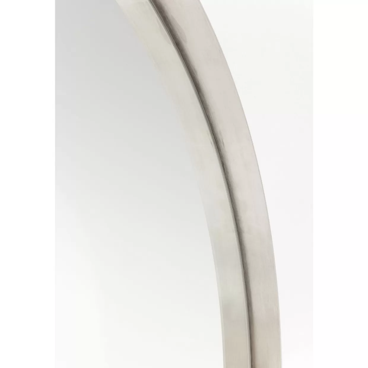 Specchio Decorativo Curva Rotondo in Acciaio Inox KARE Design - Diametro 100cm per Arredamento Moderno