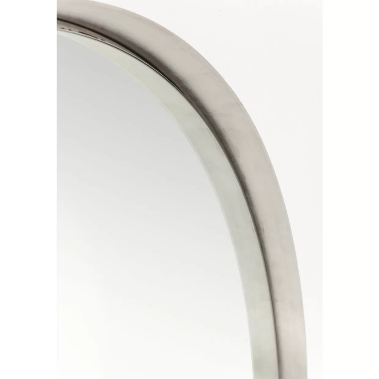 Specchio Decorativo Curva Rotondo in Acciaio Inox KARE Design - Diametro 100cm per Arredamento Moderno