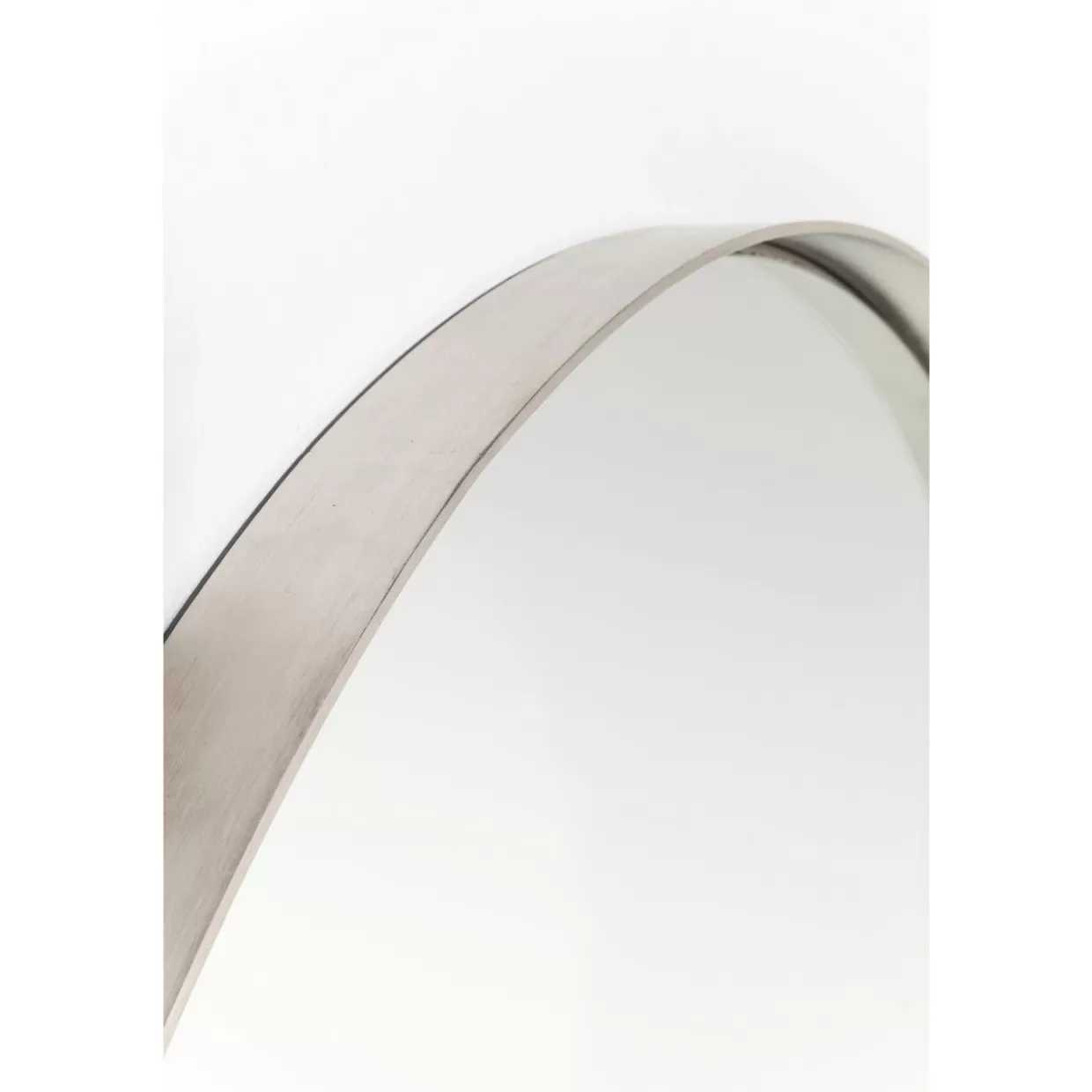 Specchio Decorativo Curva Rotondo in Acciaio Inox KARE Design - Diametro 100cm per Arredamento Moderno