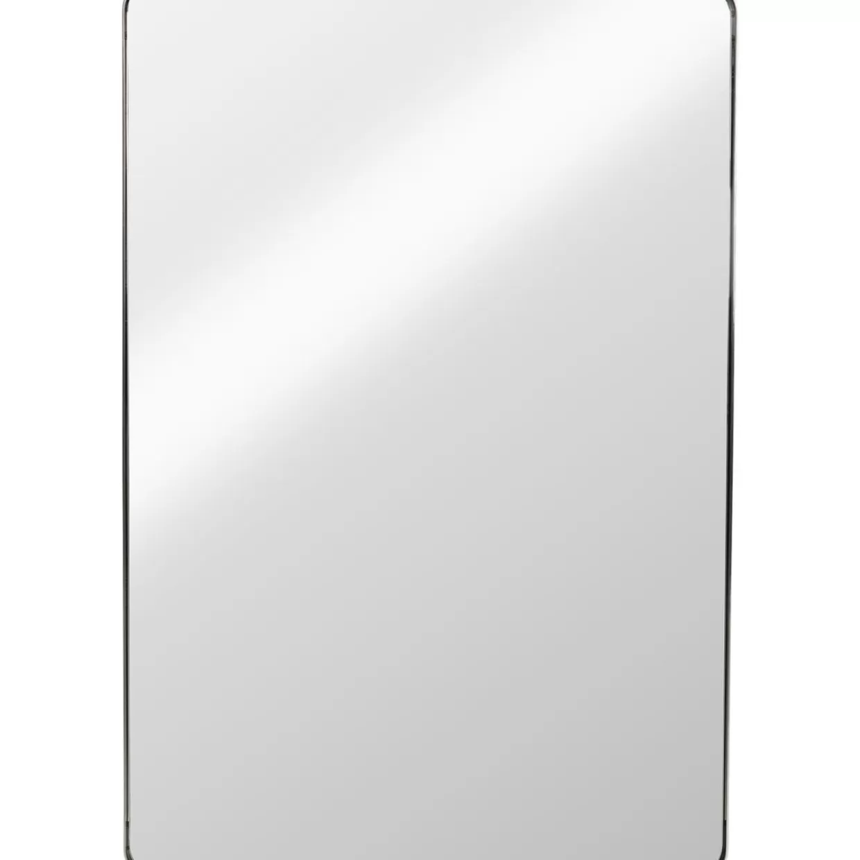 Specchio Elegante KARE Design con Linee Sinuose e Finitura Cromata Lucida - 80x120 cm per Arredamento Moderno
