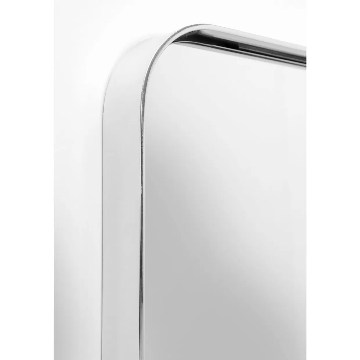 Specchio Elegante KARE Design con Linee Sinuose e Finitura Cromata Lucida - 80x120 cm per Arredamento Moderno