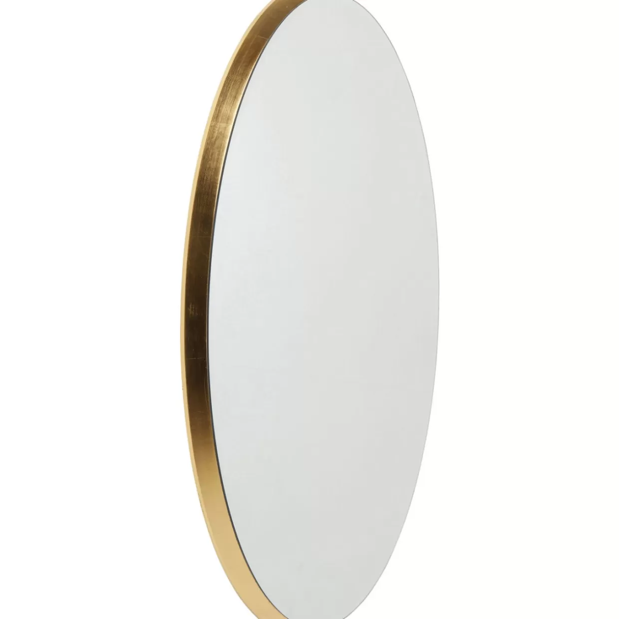Specchio decorativo KARE Design Jetset - Forma ovale dorata 94x64 cm con cornice premium

(：，，