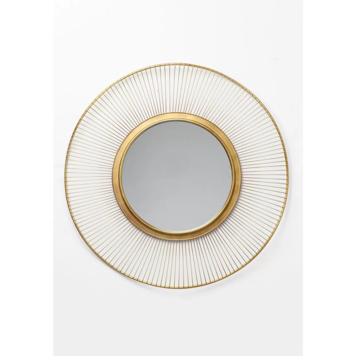 Specchio Decorativo KARE Design 'Tempesta Dorata' - Finitura Oro Lucido, Diametro 93cm