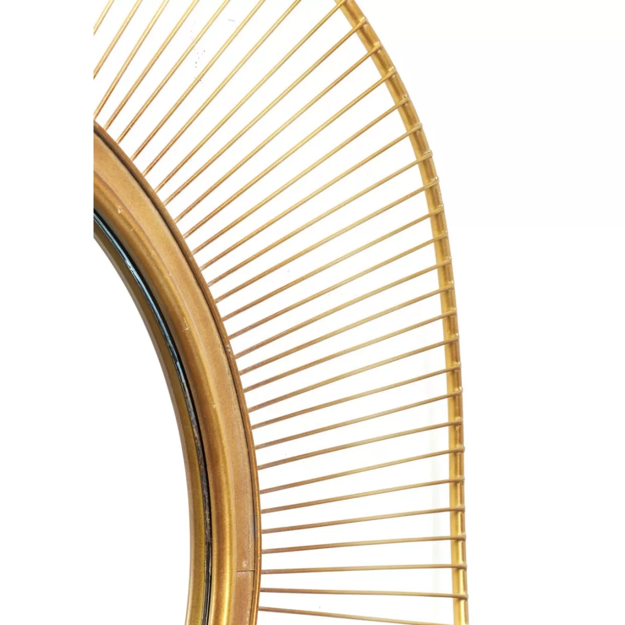 Specchio Decorativo KARE Design 'Tempesta Dorata' - Finitura Oro Lucido, Diametro 93cm