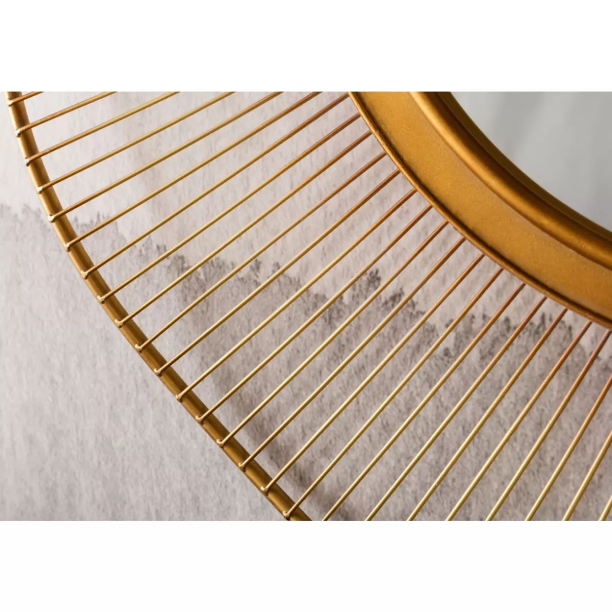 Specchio Decorativo KARE Design 'Tempesta Dorata' - Finitura Oro Lucido, Diametro 93cm