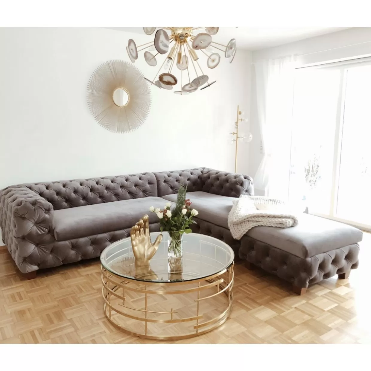 Specchio Elegante KARE Design - Modello SunBeam con Cornice Moderna (Diametro Ø90cm) | Arredo Bagno di Lusso della Collezione SunBeam