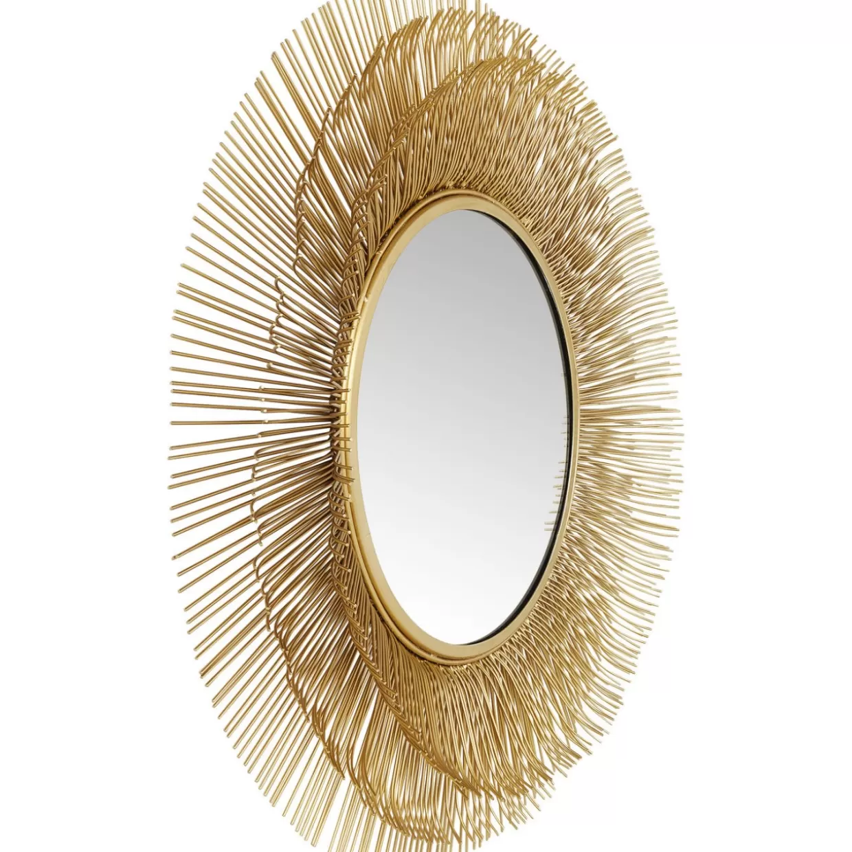 Specchio decorativo a raggi solari - Design elegante con finitura tripla oro, diametro 87 cm - KARE Collection