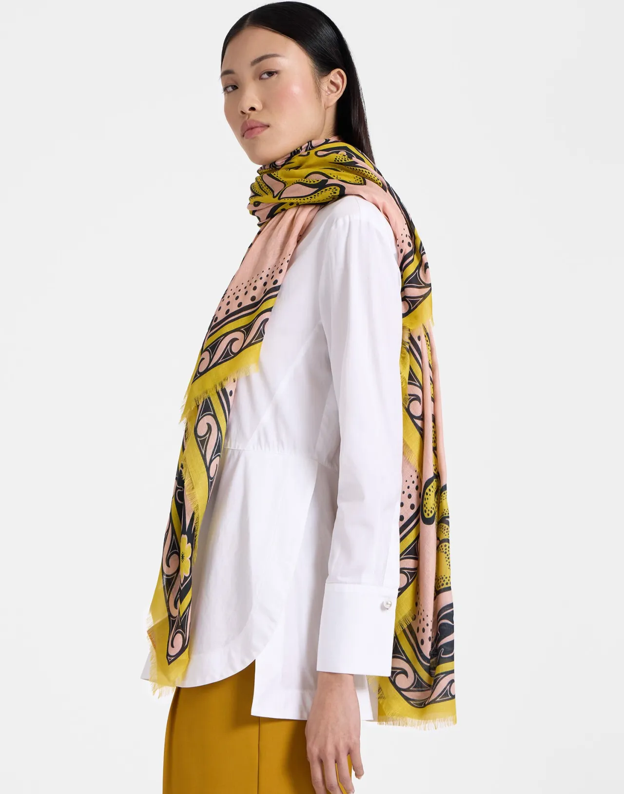 Foulard Quadrato Doppia J - Fuchsia Elettrico in Seta Modale Prezzo Accessibile