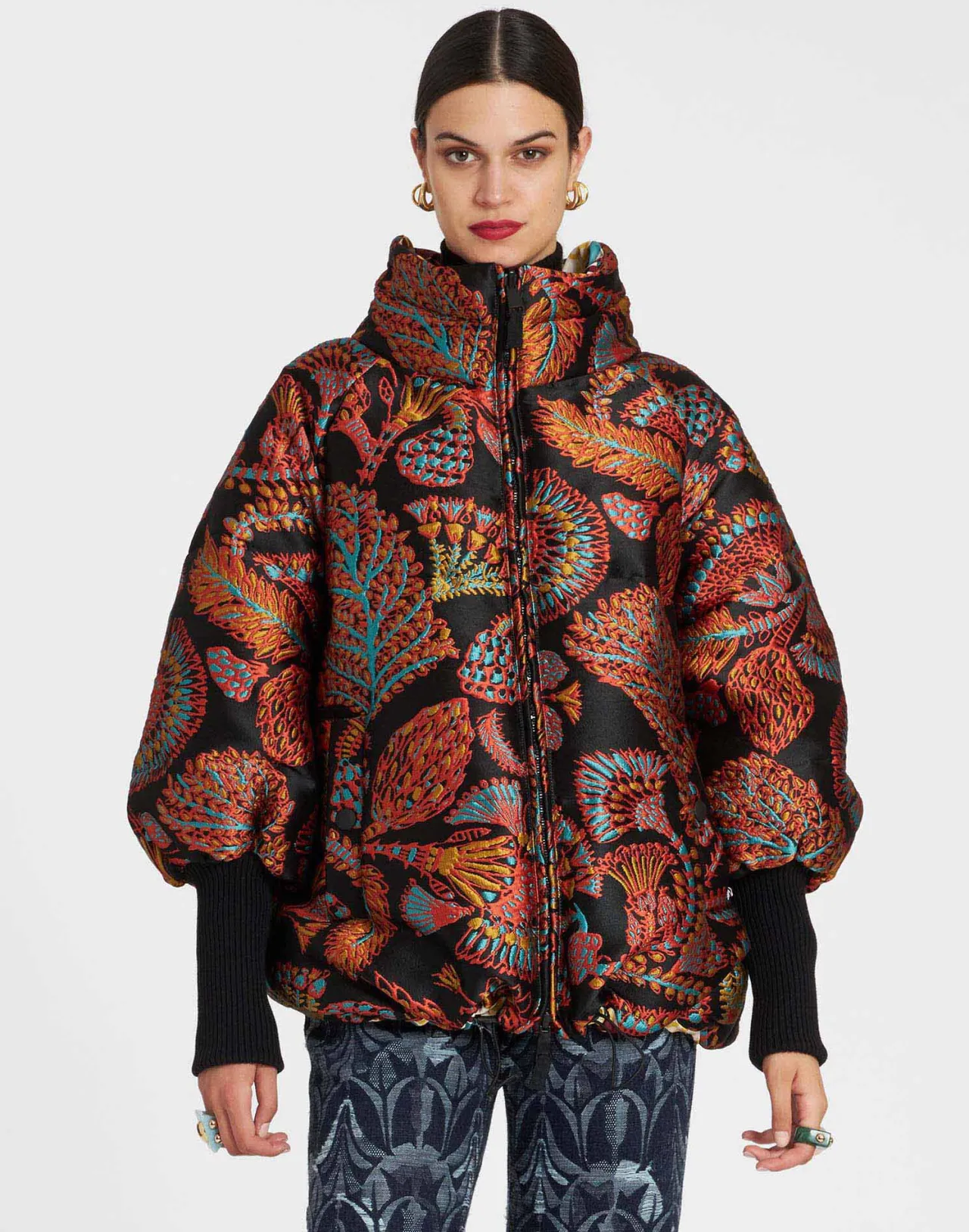 In Offerta: Elegante Giacca St. Moritz di La DoubleJ in Nero Sicomoro con Motivo Jacquard - Edizione Esclusiva
