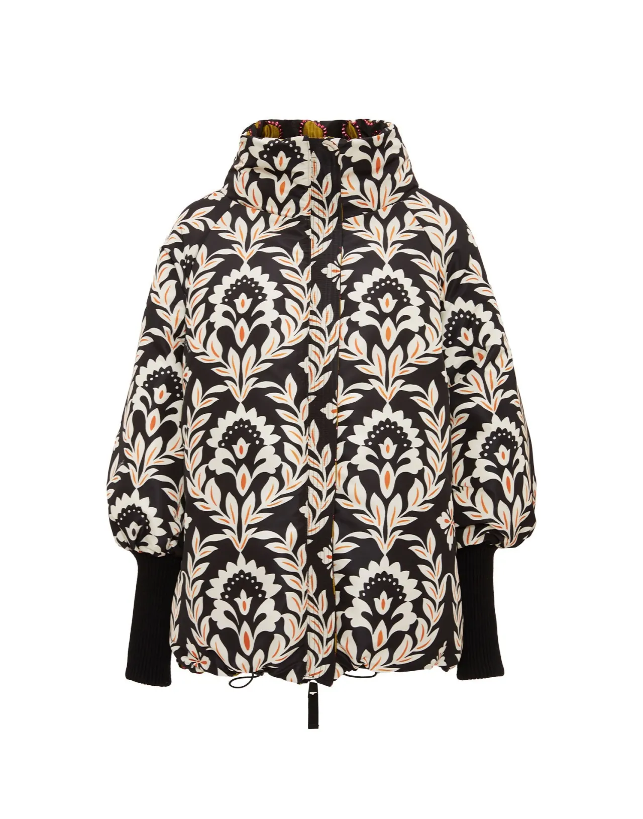 La DoubleJ Giacca Reversibile Invernale St. Moritz - Jacquard Nero con Motivo Sole Invernale, Offerta Speciale