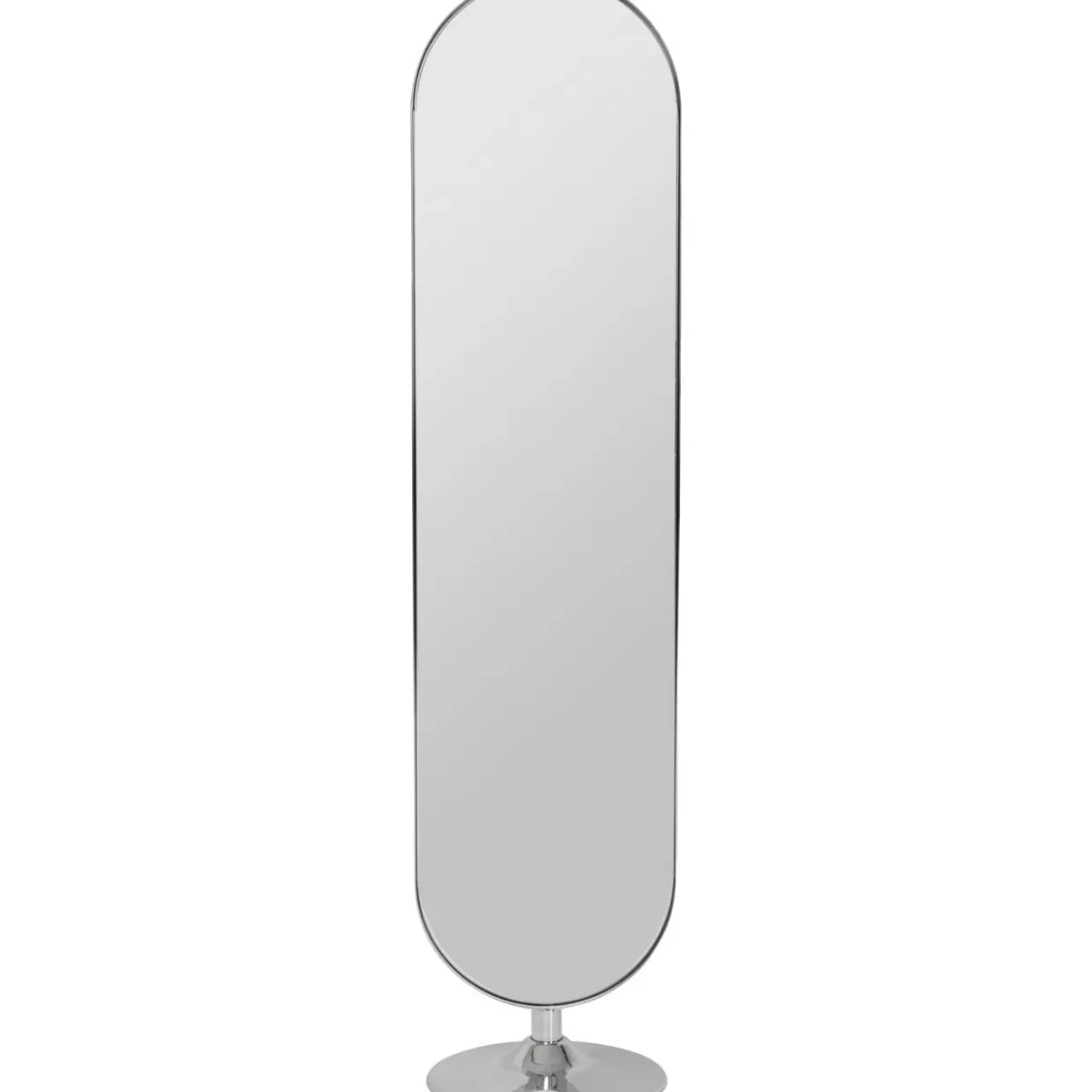 Specchio a Figura Intera KARE Design con Linee Sinuose - Rifiniture Cromate Lucide, Altezza 170cm per Arredamento Moderno