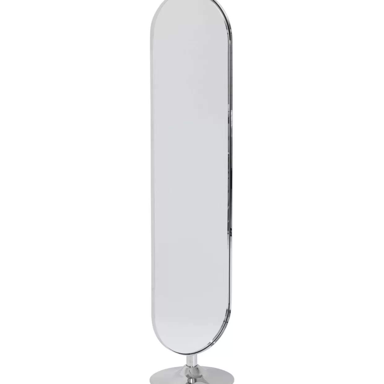 Specchio a Figura Intera KARE Design con Linee Sinuose - Rifiniture Cromate Lucide, Altezza 170cm per Arredamento Moderno