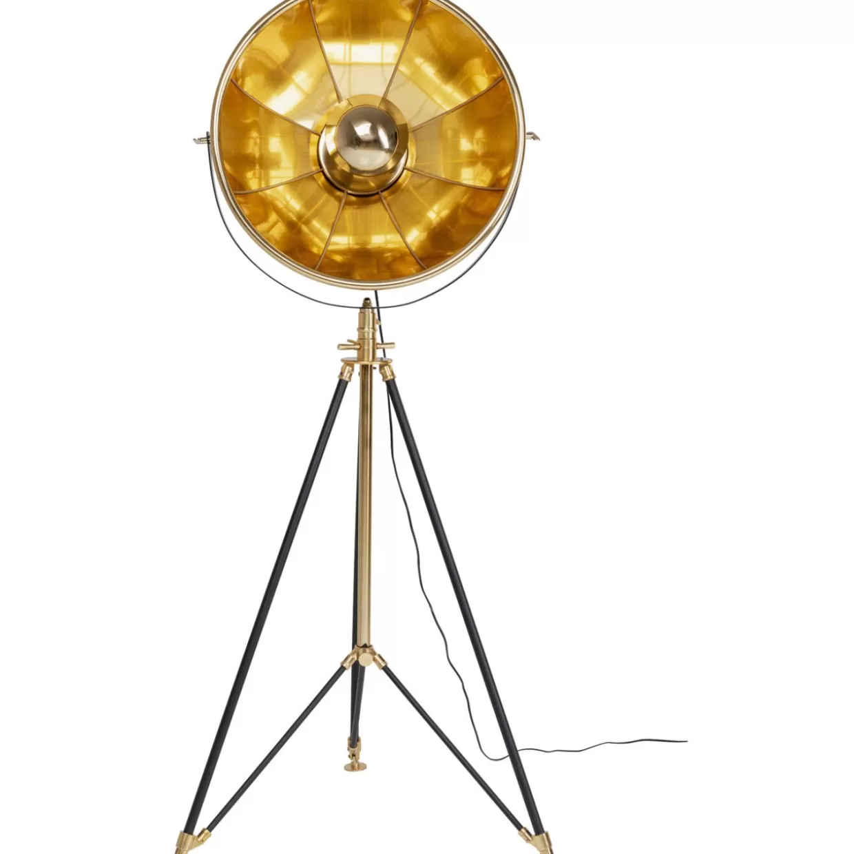 Lampada da Terra Stile Cinema in Oro - Illuminazione Elegante KARE Design 190 cm per Interni