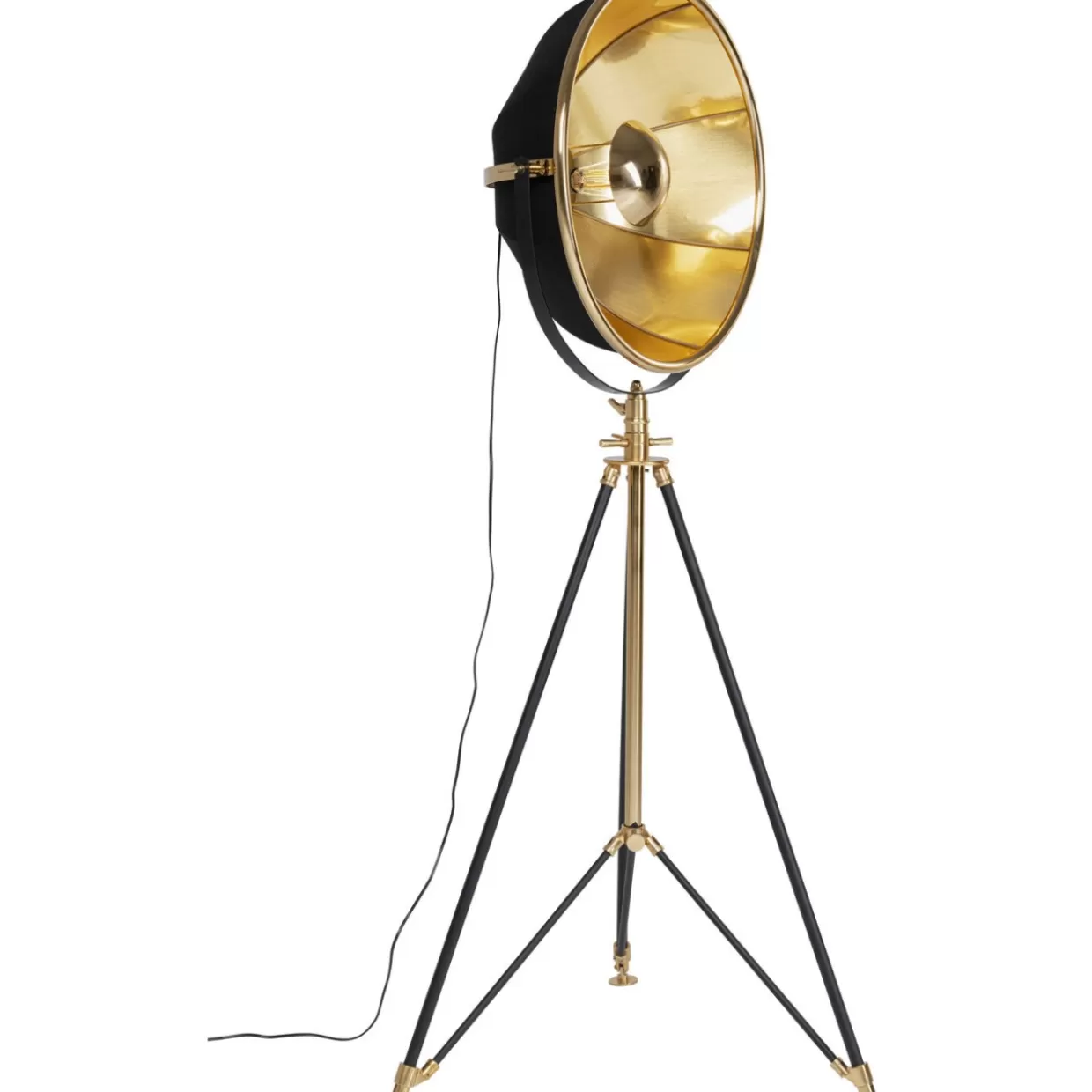 Lampada da Terra Stile Cinema in Oro - Illuminazione Elegante KARE Design 190 cm per Interni
