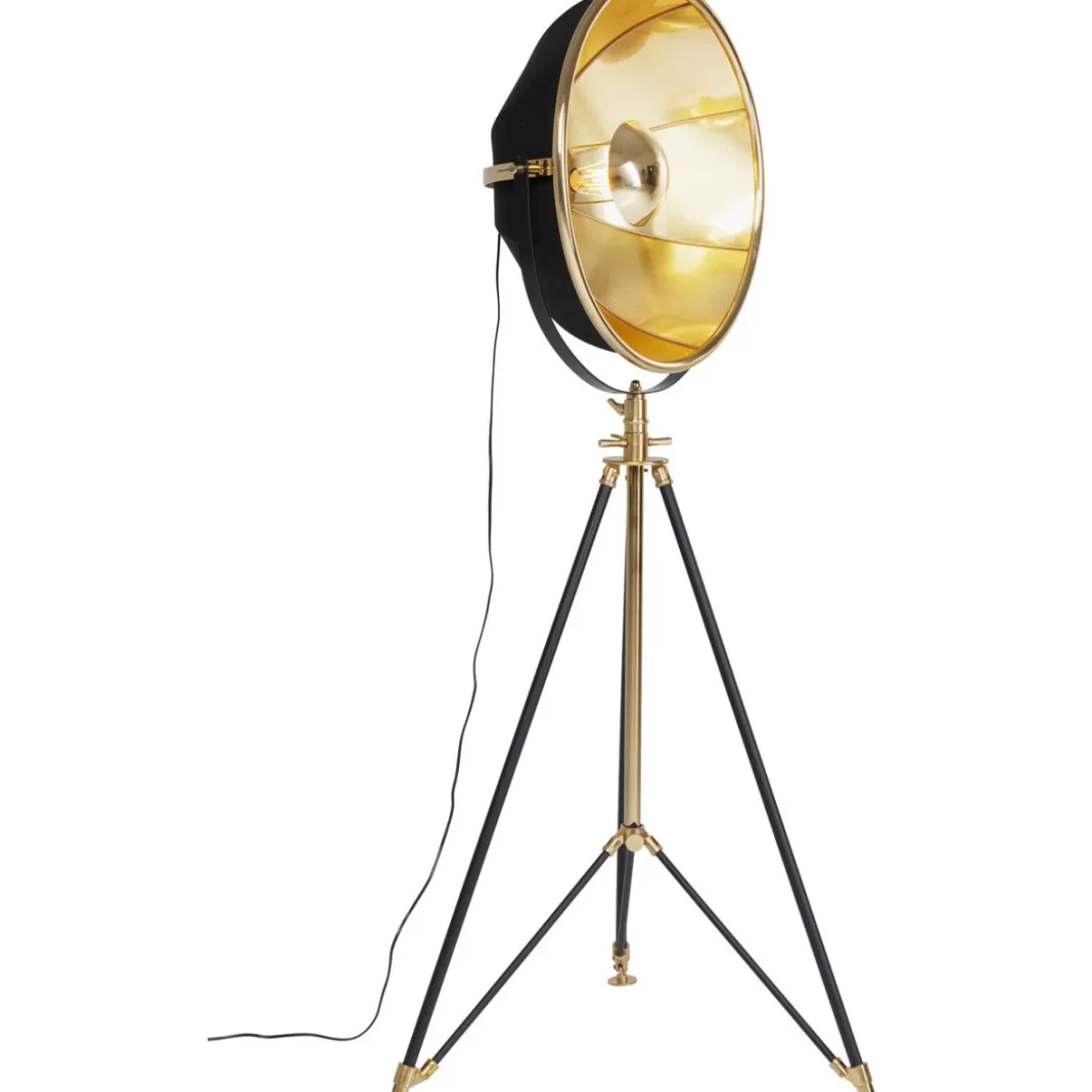 Lampada da Terra Stile Cinema in Oro - Illuminazione Elegante KARE Design 190 cm per Interni