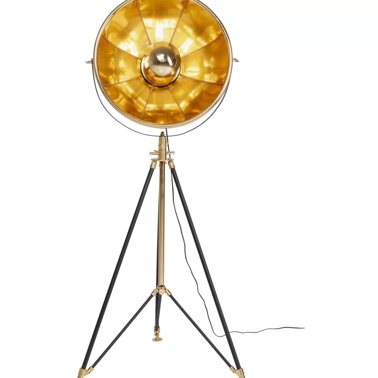 Lampada da Terra Stile Cinema in Oro - Illuminazione Elegante KARE Design 190 cm per Interni