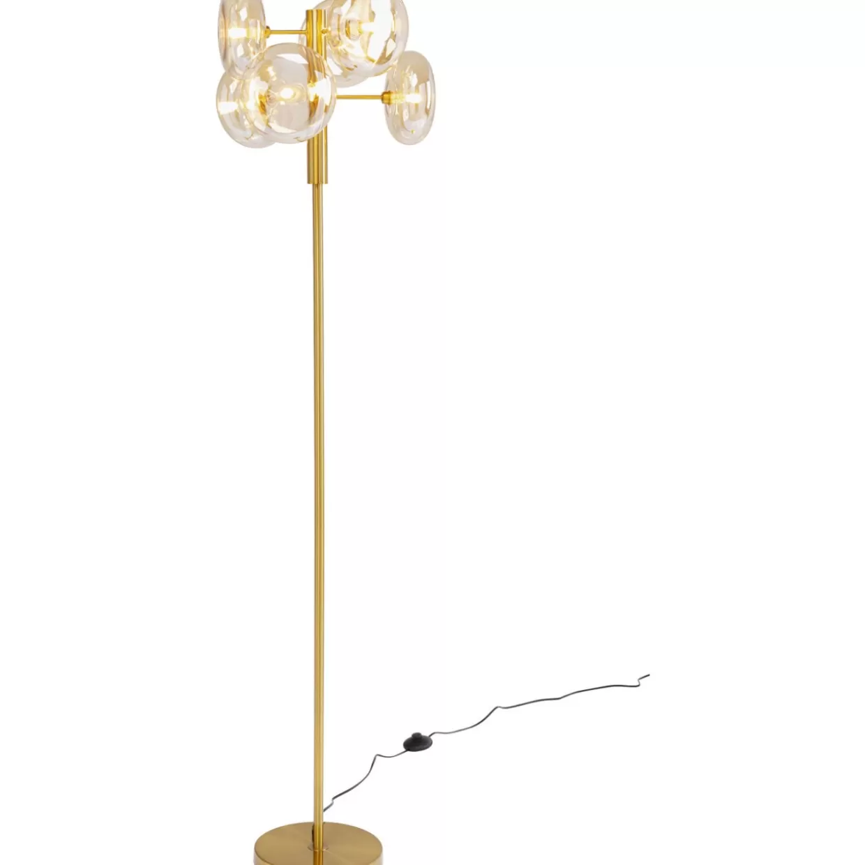 Lampada da Terra Headlight in Ottico Ottone | Design Moderno KARE con Base Stabile e Illuminazione Elegante - Altezza 163 cm per Arredamento Contemporaneo