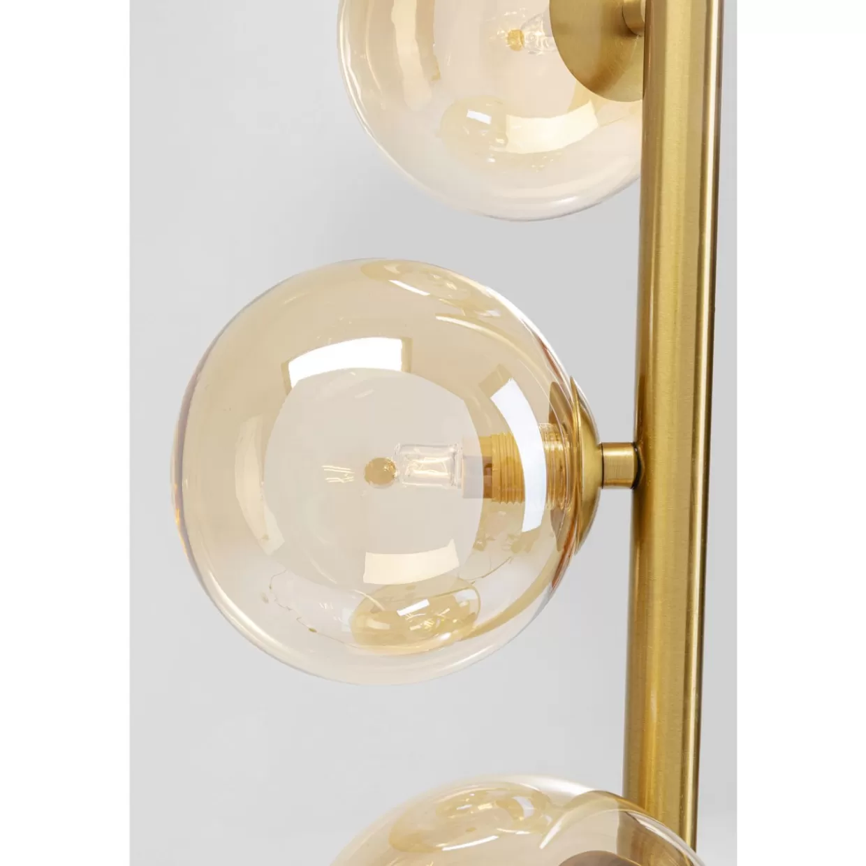Lampada da Terra Design Elegante Scala Balls con Rifiniture in Ottone - Arredo Moderno per Interni, Altezza 160 cm
