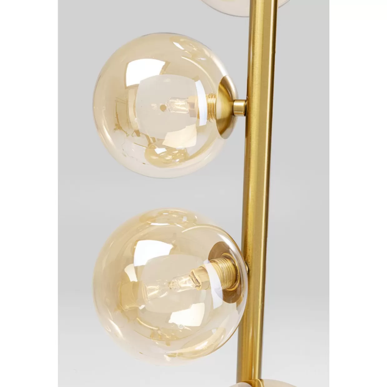 Lampada da Terra Design Elegante Scala Balls con Rifiniture in Ottone - Arredo Moderno per Interni, Altezza 160 cm