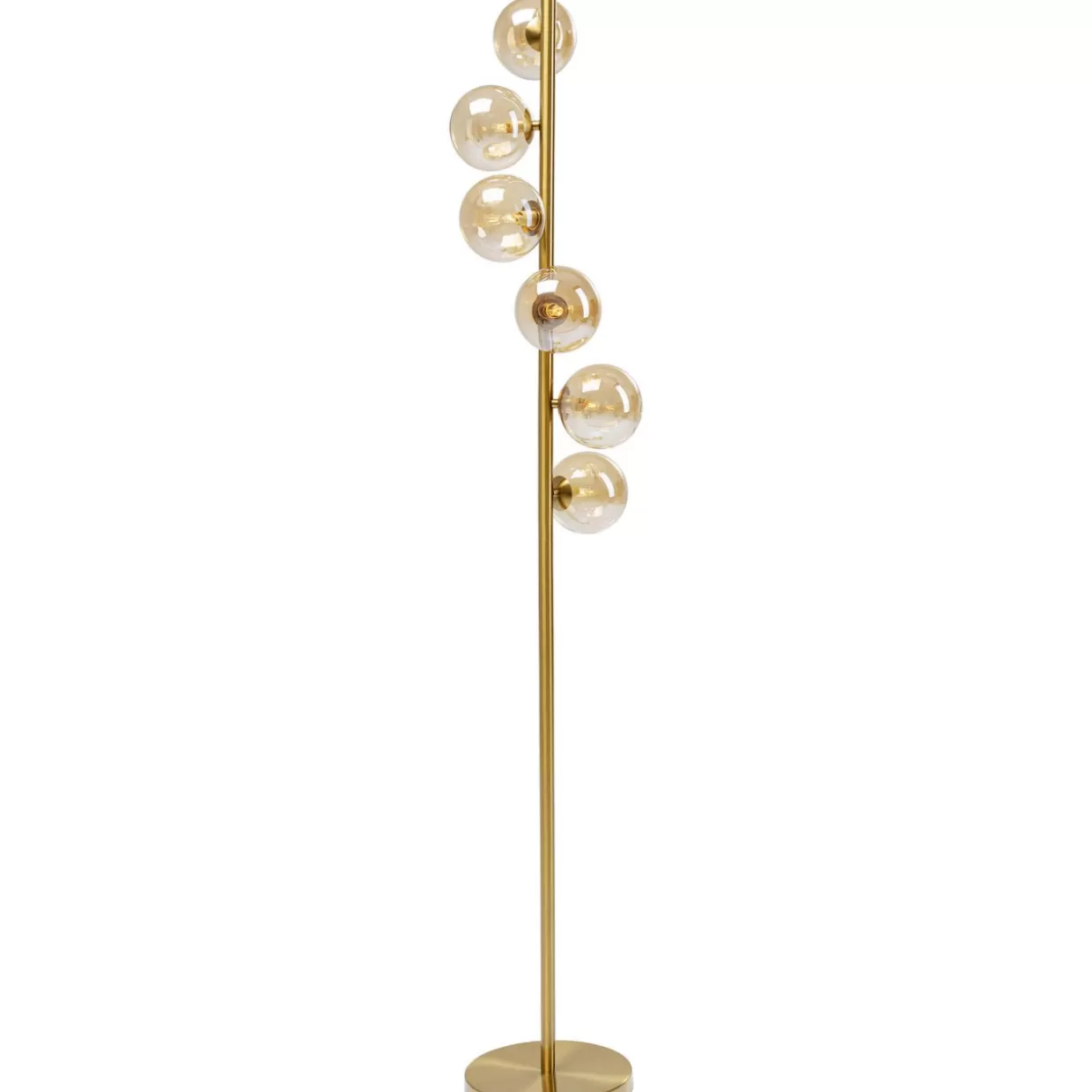 Lampada da Terra Design Elegante Scala Balls con Rifiniture in Ottone - Arredo Moderno per Interni, Altezza 160 cm
